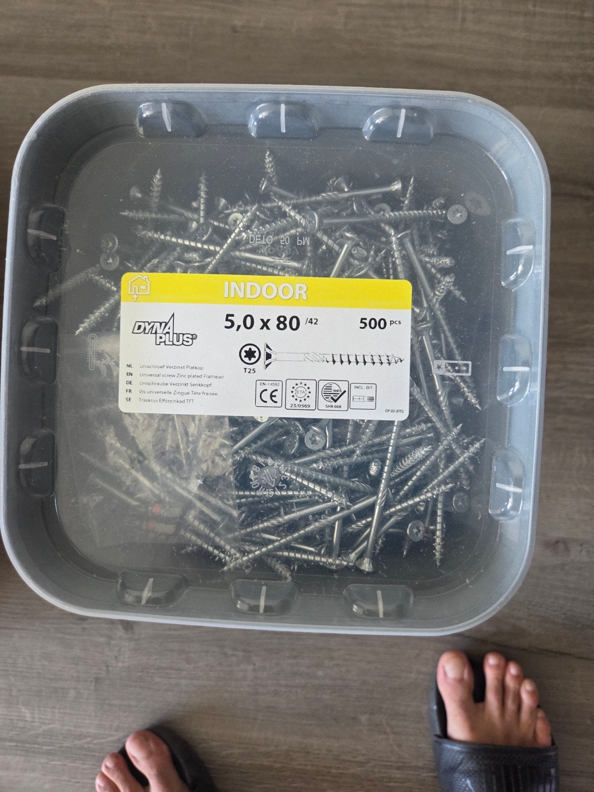 5x80 Spaanplaatschroeven Indoor - 500 stuks, Ophalen of Verzenden, Nieuw, 50 tot 100 mm, Schroeven