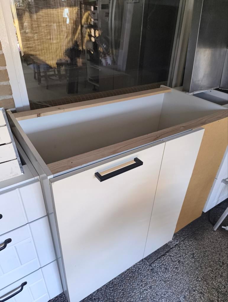 Keuken hoekkast 100cm, Ophalen, Gebruikt, Wit, 50 tot 100 cm