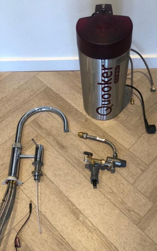 Quooker Combi E 7 Liter Boiler Fusion Round Chroom +ZEEPPOMP, Verzenden, Zo goed als nieuw