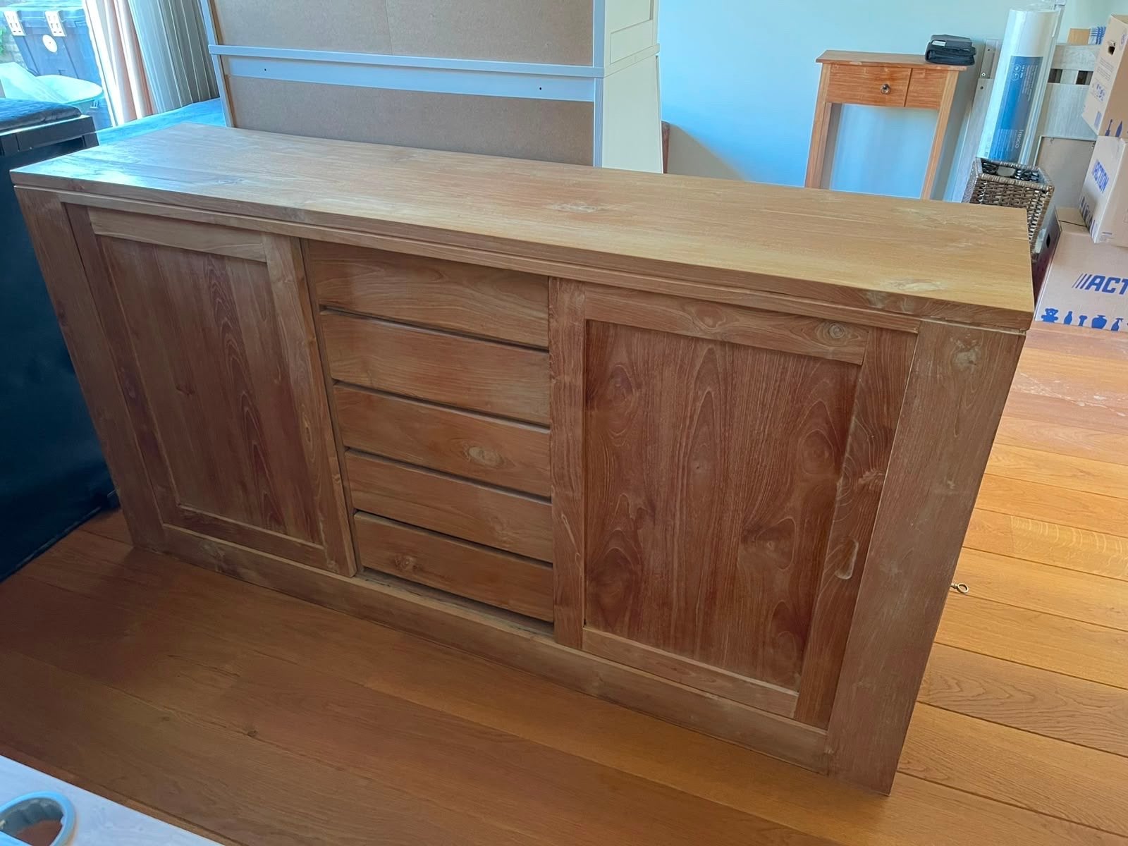 Houten dressoir kast, tv-meubel, salon tafels en bijzet kast, Huis en Inrichting, Kasten | Dressoirs, Gebruikt, 150 tot 200 cm