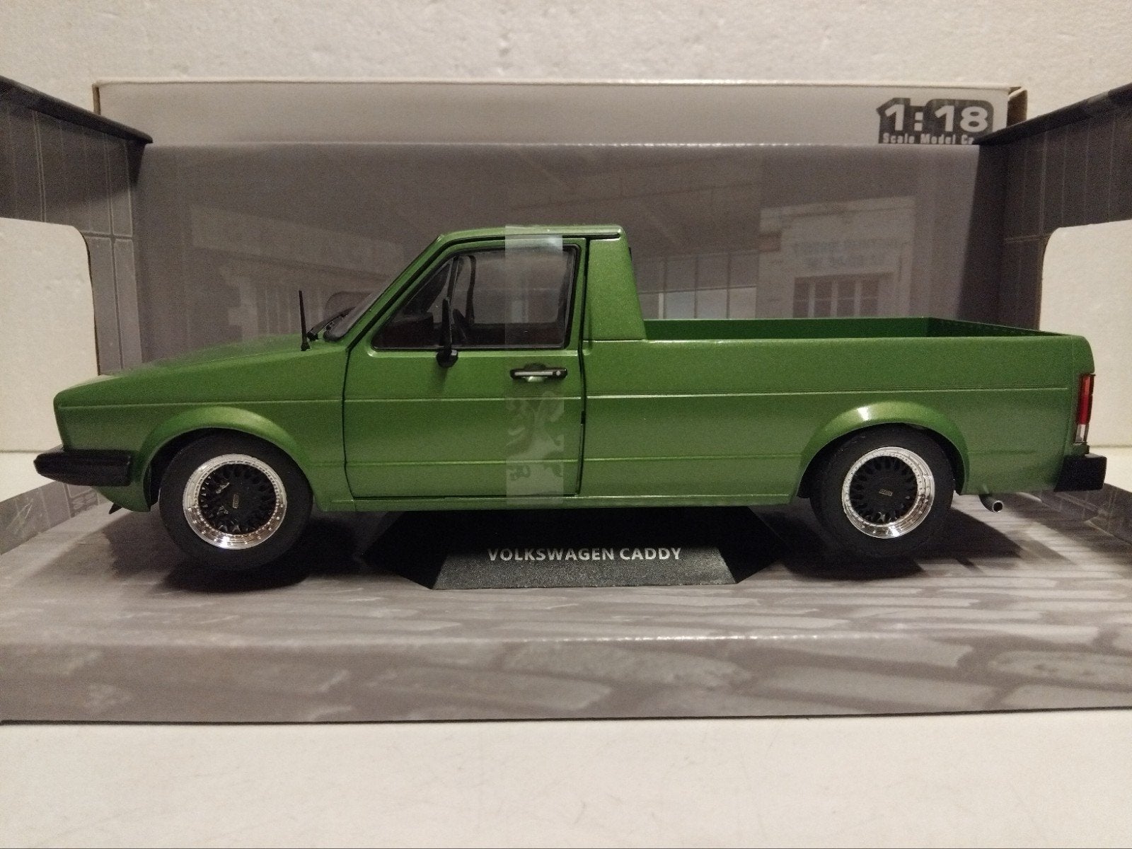 volkswagen Caddy pick up BBS velgen Solido metal 1:18 KRD, Ophalen of Verzenden, Zo goed als nieuw, Auto, Solido