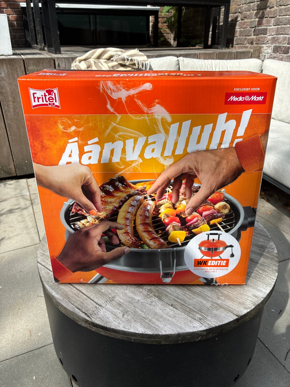 Fritel Houtskool en Elektrische BBQ 2-in-1 WK Editie, Ophalen, Nieuw