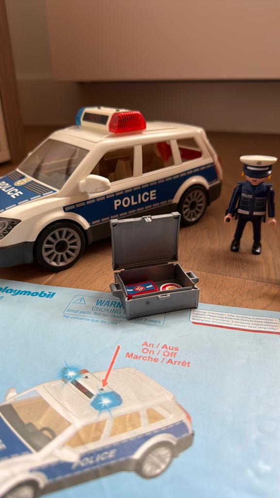 Playmobil politieauto met zwaailicht, Ophalen of Verzenden, Zo goed als nieuw
