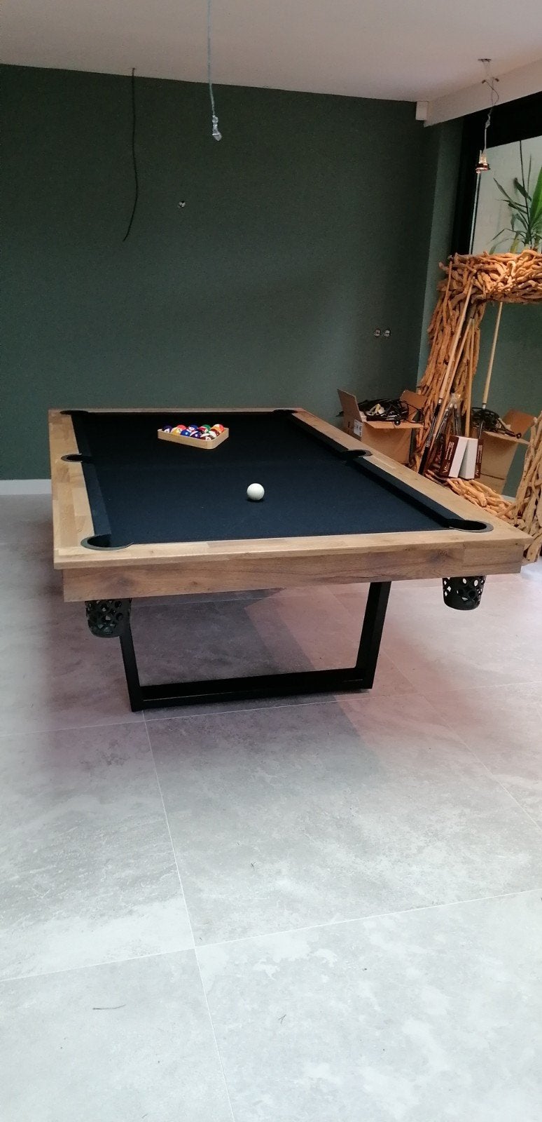 Pooltafel 8ft eiken banden, Ophalen, Pooltafel, Nieuw, Nb