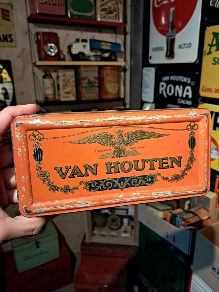 Van Houten cacao blik, Verzamelen, Blikken, Ophalen of Verzenden, Gebruikt, Overige