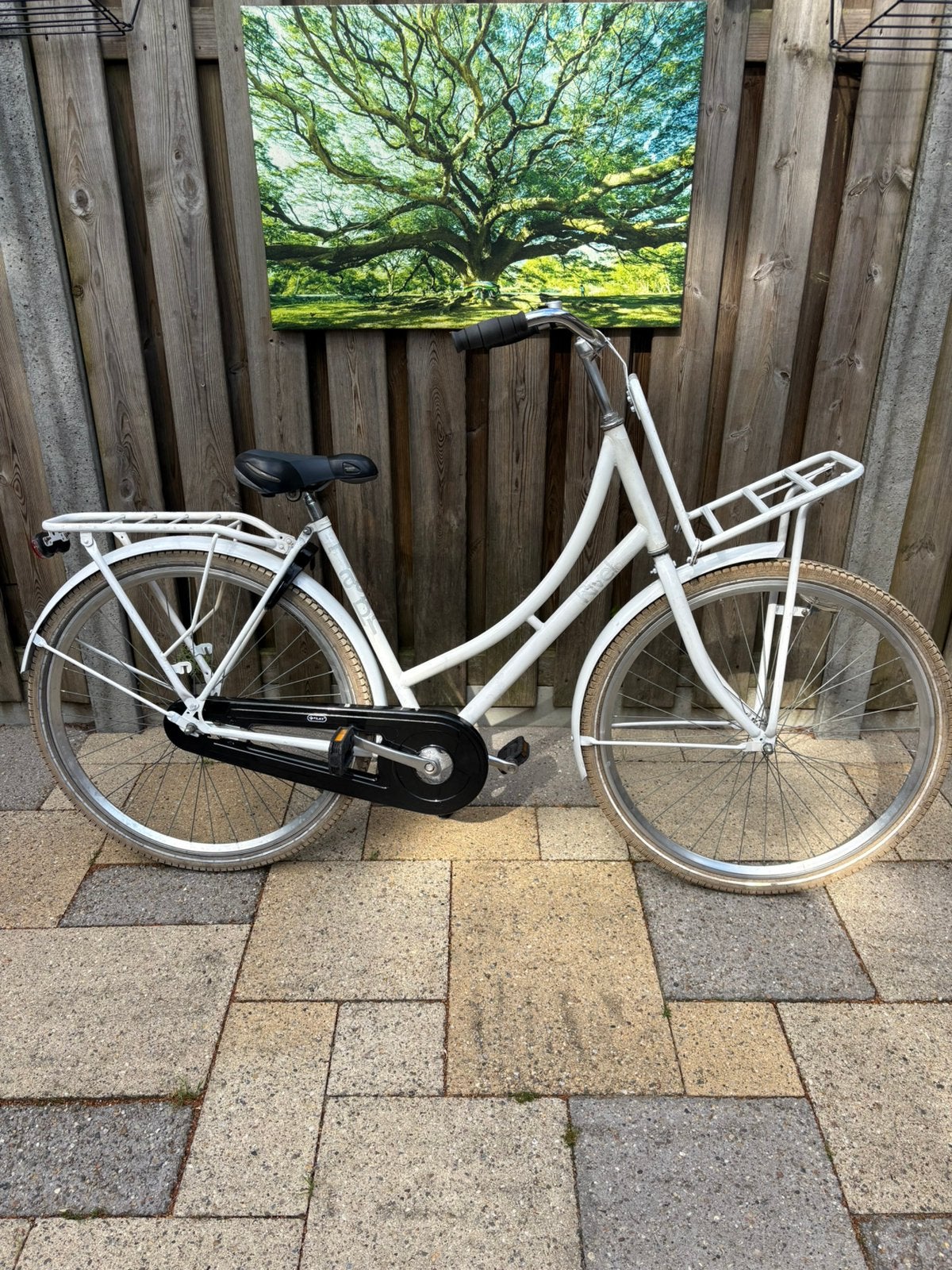 fiets met licht en slot en transport rekje, 50 tot 53 cm, Ophalen, Gebruikt, Terugtraprem