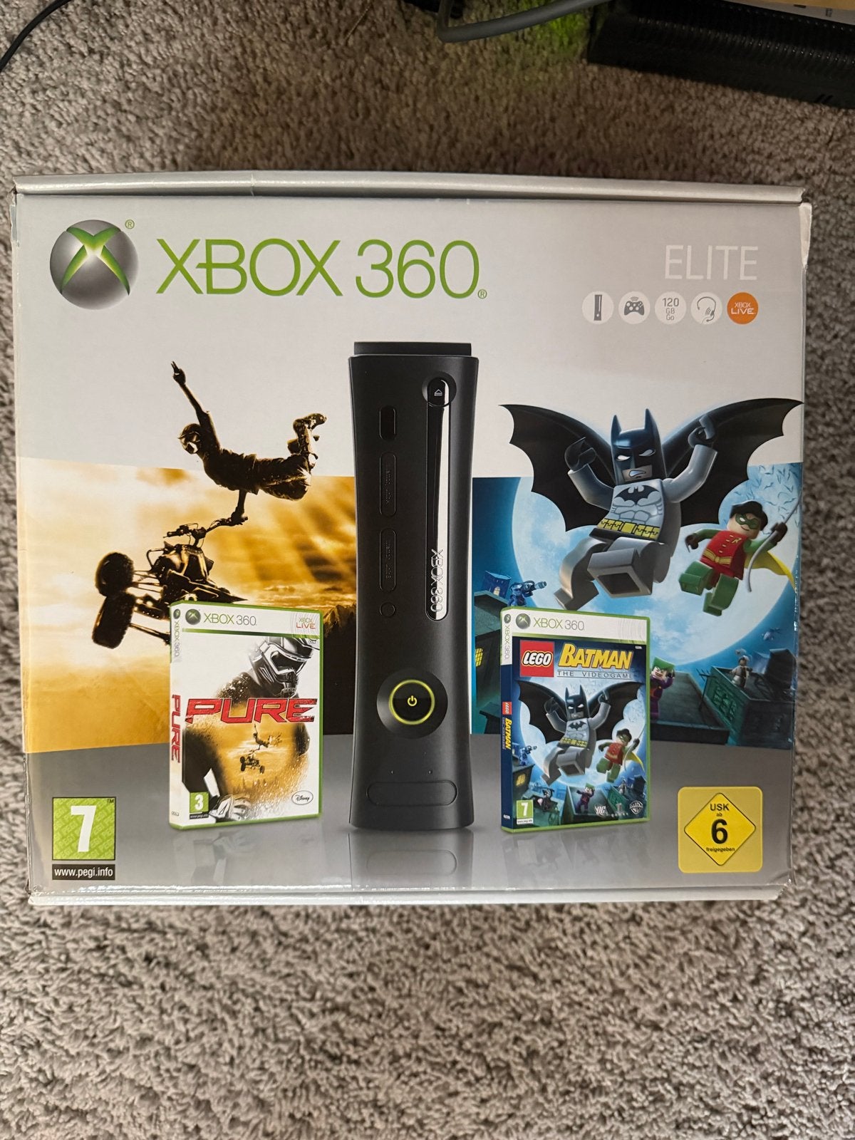 Xbox 360 Elite met games, 2 controllers en Kinect, Ophalen, 360 Elite of Super Elite, Met 2 controllers, Gebruikt