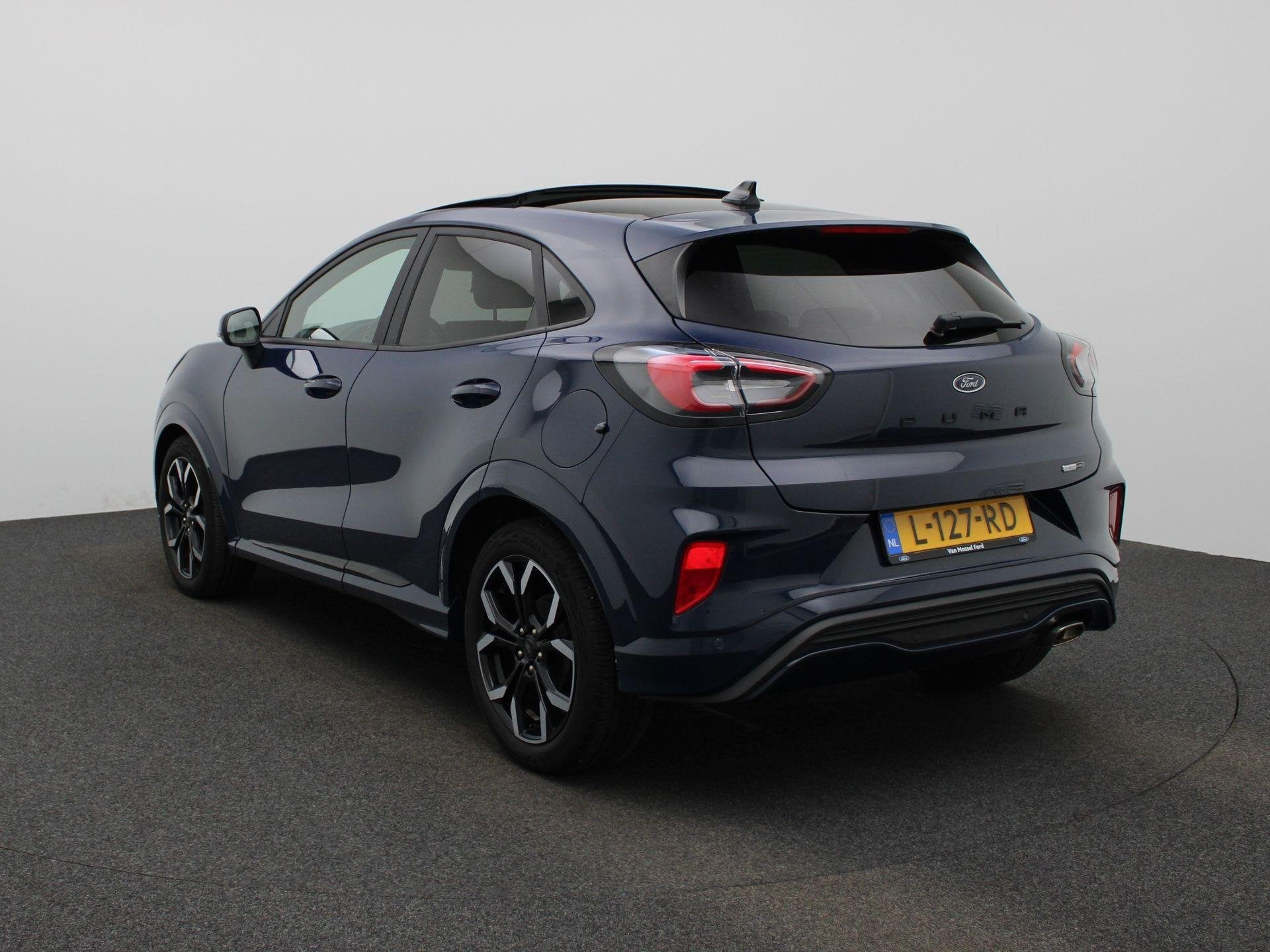 Ford Puma 1.0 EcoBoost Hybrid ST-Line X Aut. | Panoramadak |, 12 maanden, 125 pk, Blauw, Leder en Stof