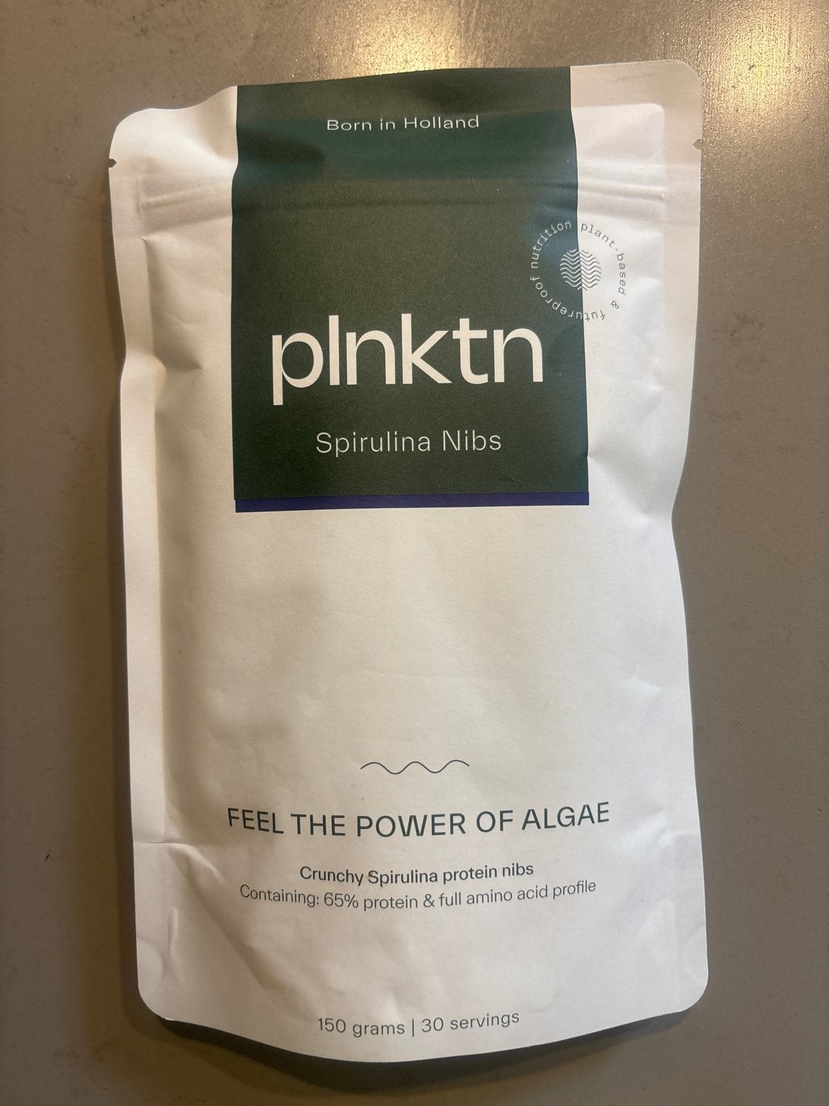 Plnktn Spirulina Nibs - 150 gram - Eiwitrijk, Ophalen of Verzenden, Nieuw, Poeder of Drank