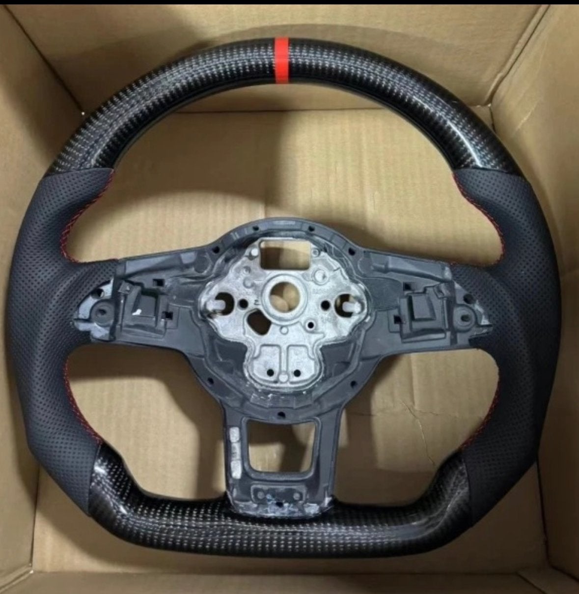 Vw Carbon stuur Golf polo passat gti gte gtd R line stuurtje, Ophalen of Verzenden