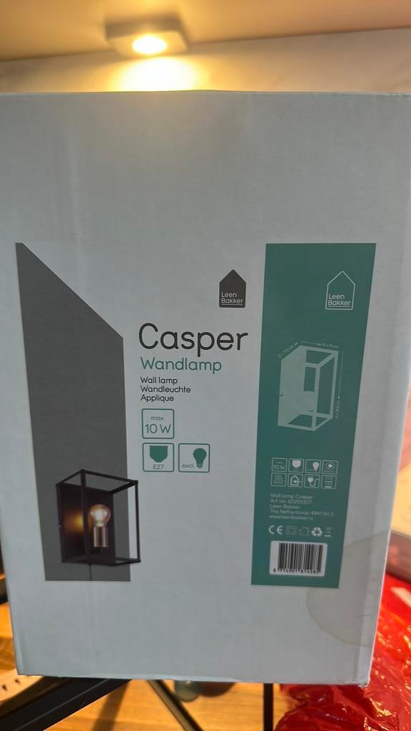 Nieuwe Muurlamp ‘casper’ kwantum/leenbakker, Ophalen, Nieuw, Minder dan 50 cm