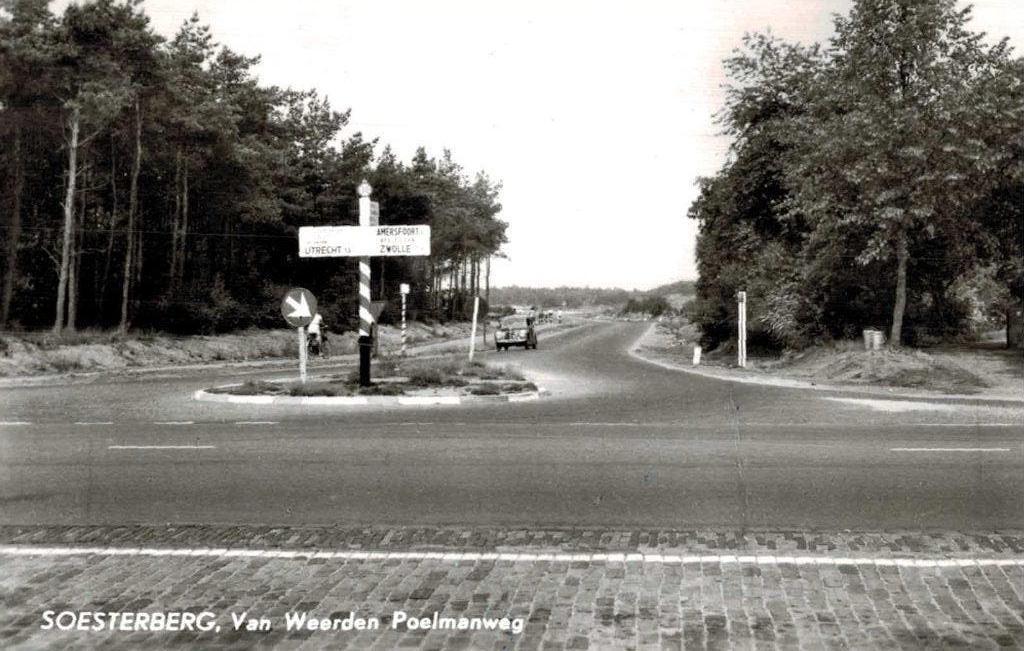 1963 SOESTERBERG Van Weerden Poelmanweg ANWB BORD Kruising, Ophalen of Verzenden, 1960 tot 1980, Ongelopen, Utrecht