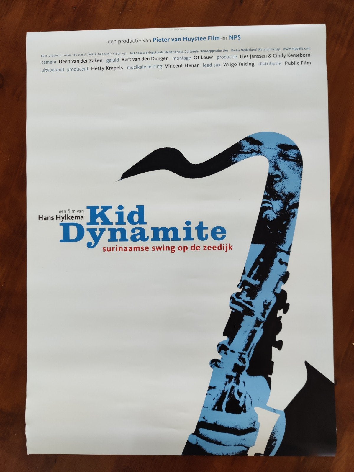 Filmposter Kid Dynamite - Surinaamse swing op de zeedijk, Ophalen of Verzenden, Zo goed als nieuw, A1 t/m A3, Film en Tv