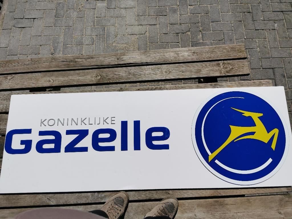 GAZELLE RECLAMEBORD, Verzamelen, Merken en Reclamevoorwerpen, Ophalen of Verzenden, Gebruikt, Reclamebord