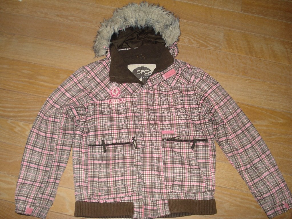 Spex wintersport ski jas maat 170/176/(X)S, bruin/rose/wit, Overige merken, Ophalen of Verzenden, Kleding, Skiën