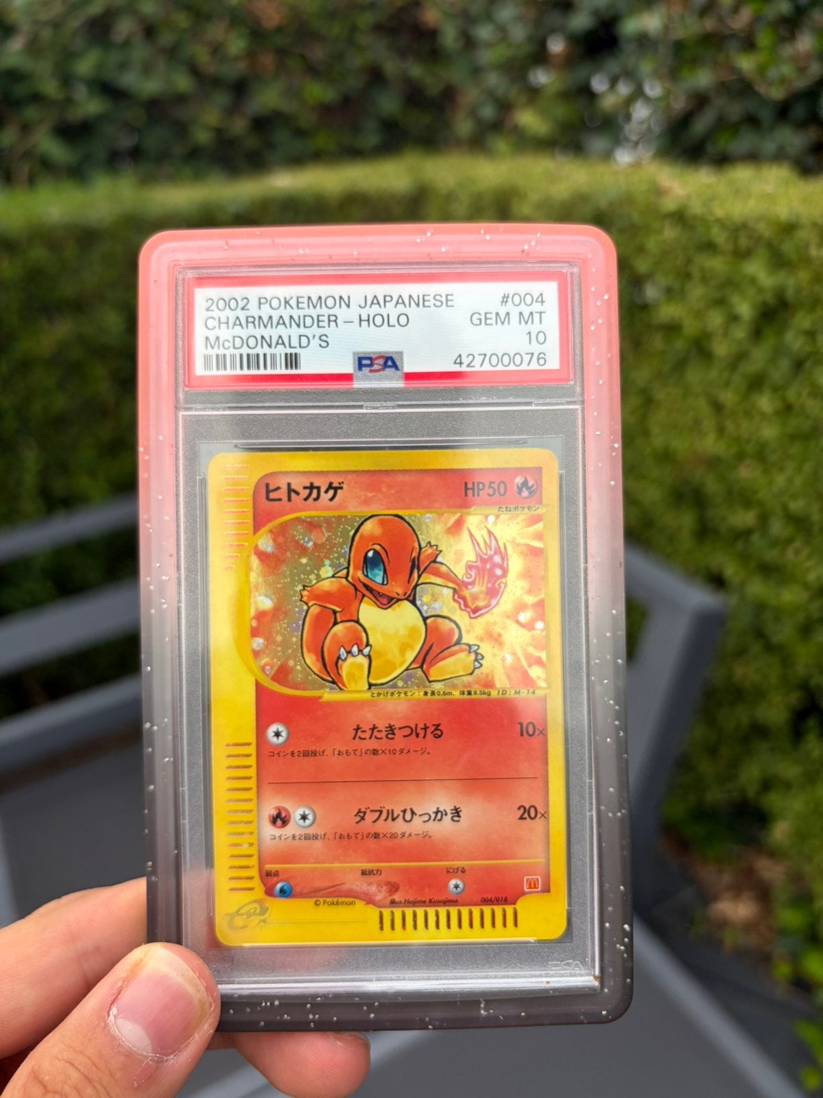 2002 Pokémon Japanese McDonald’s Charmander Holo #004 PSA 10, Ophalen of Verzenden, Zo goed als nieuw