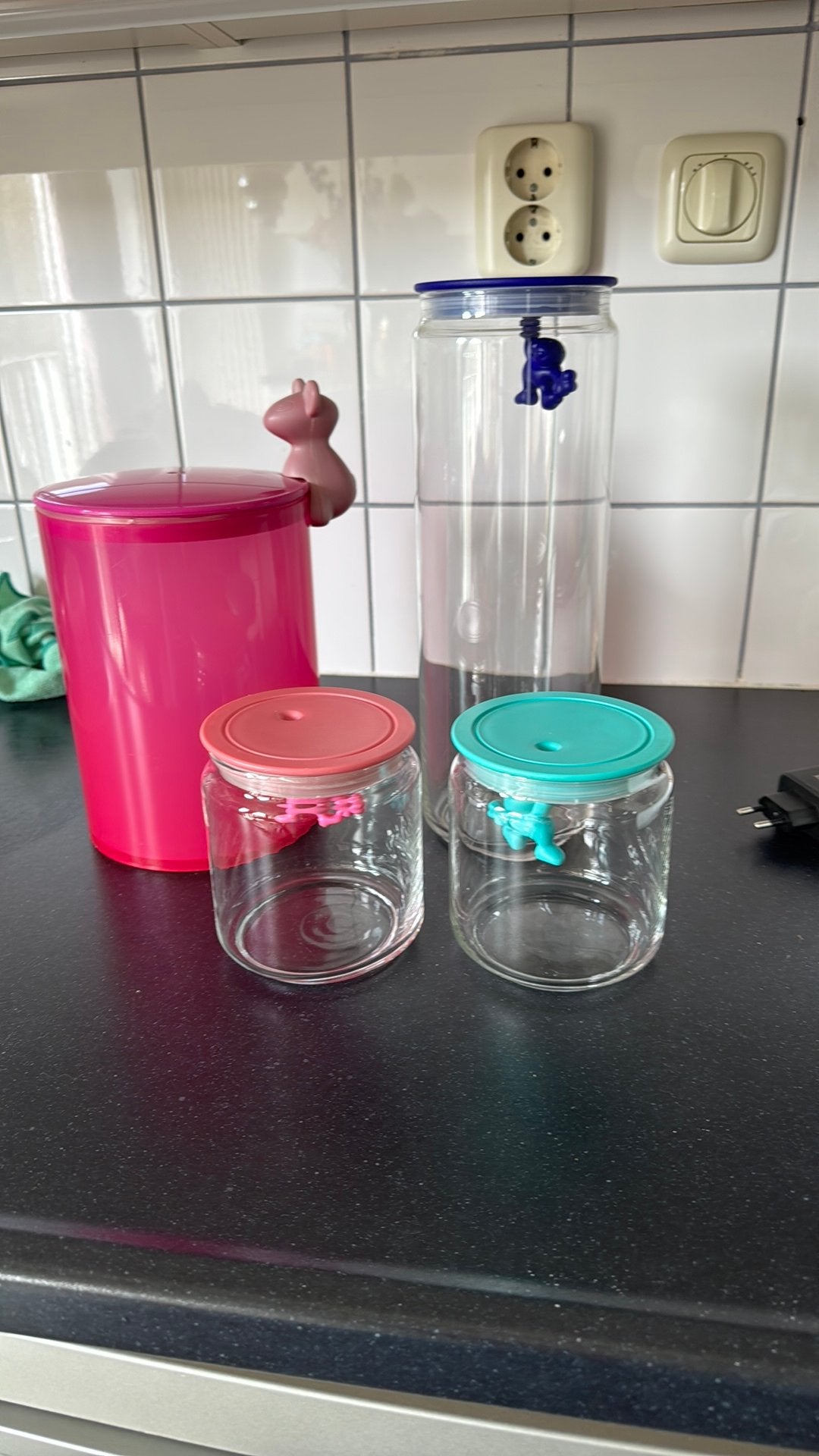 Alessi voorraadpotten 40 €, Ophalen of Verzenden, Zo goed als nieuw, Rvs, Overige typen