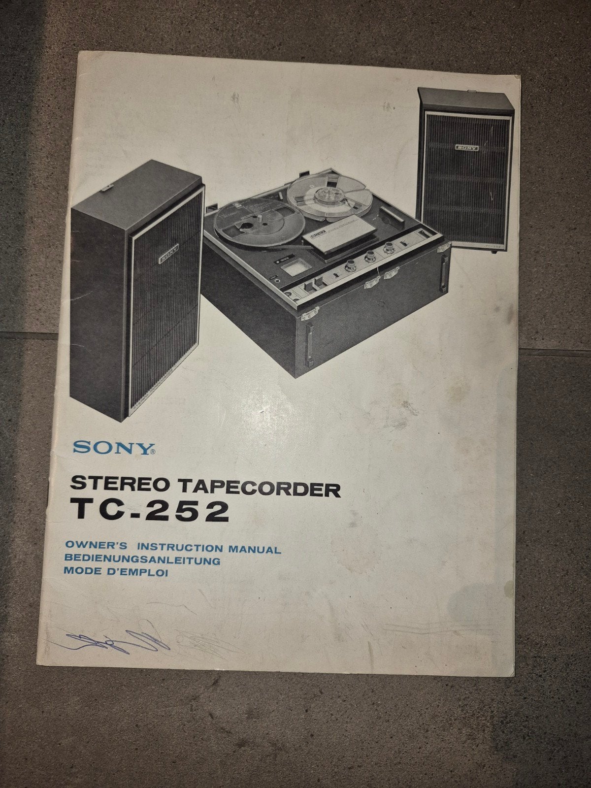 Handleiding Sony Stereo Tapecorder TC-252, Ophalen of Verzenden, Bandrecorder