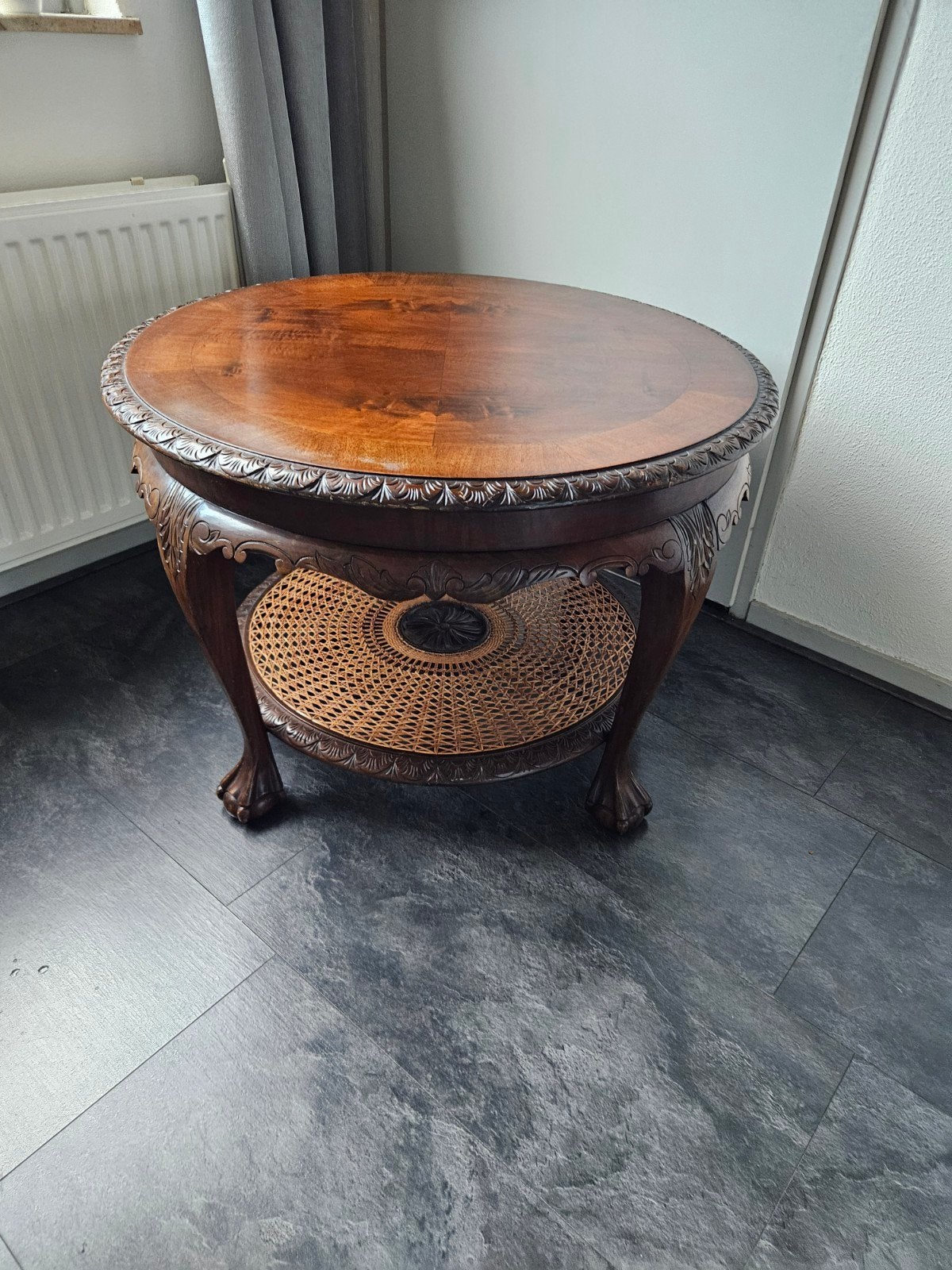 Chippendale Salontafel Met Webbing Rotan, Ophalen