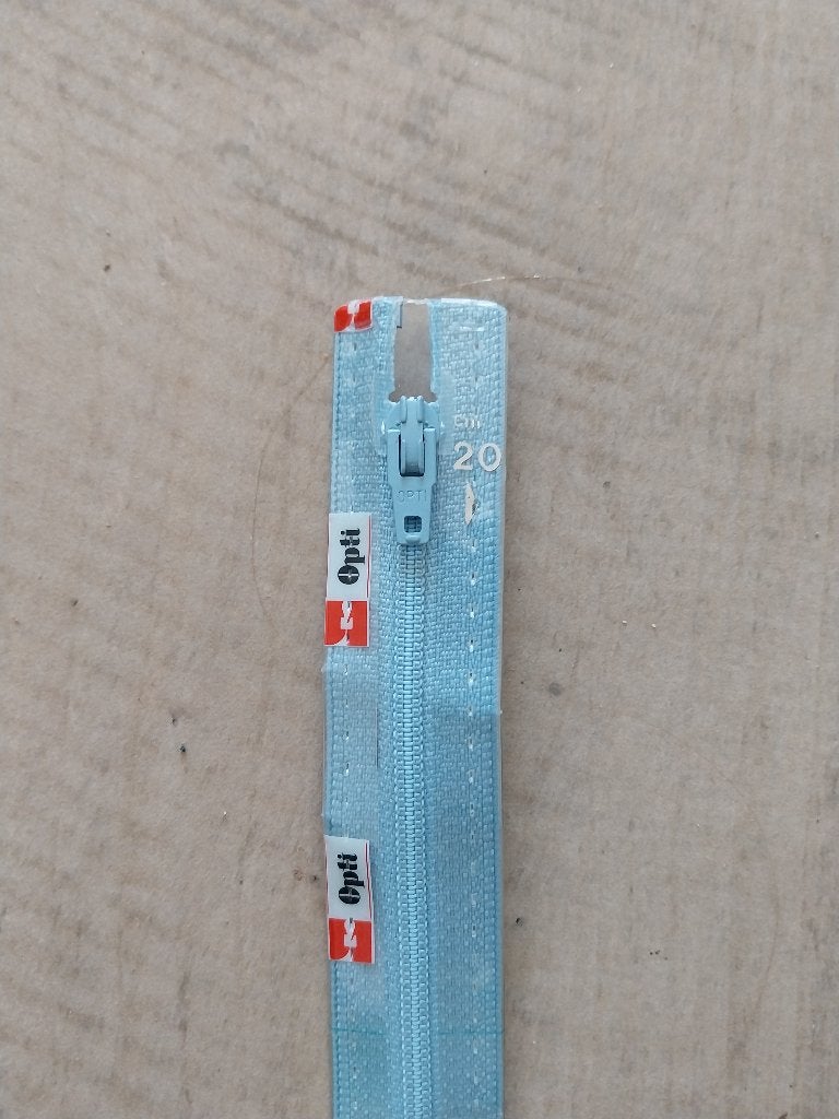 Opti S40 lichtblauwe rits kleur 259 20 cm NIEUW, Hobby en Vrije tijd, Ophalen of Verzenden, Nieuw, Rits of Sluiting