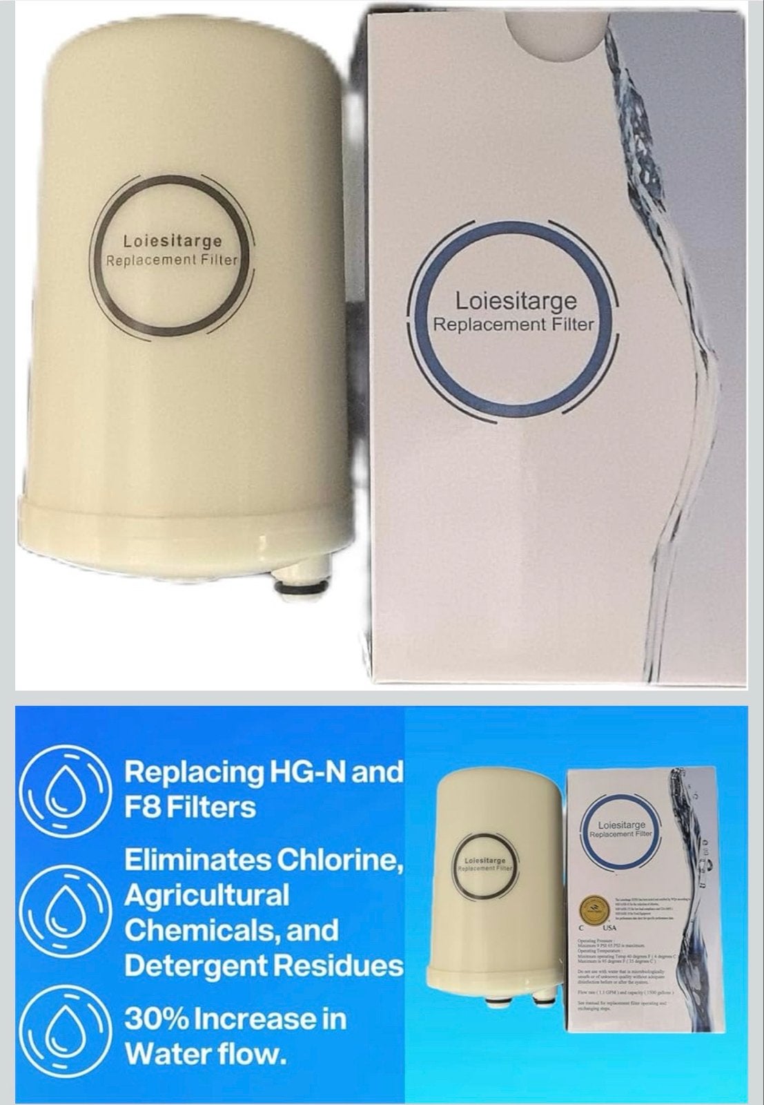 Loiesitarge Vervangingsfilter voor Kangenwater machine, Ophalen of Verzenden, Nieuw