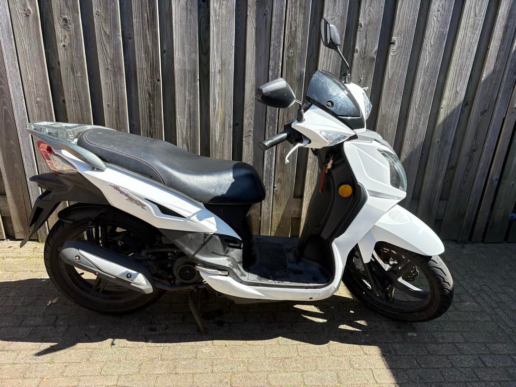 Sym scooter wit -, Ophalen, Gebruikt, SYM, Benzine