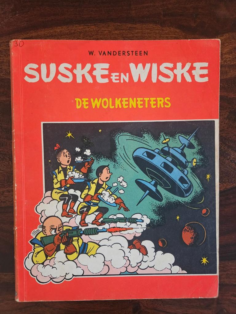 Suske en Wiske, De Wolkeneters, nr 30 Hollandse 2 kleuren, Eén stripboek, Ophalen of Verzenden, Gelezen, Willy Vandersteen