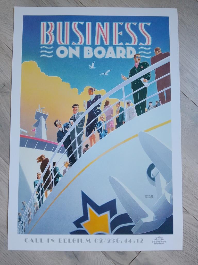 Business on Board Oostende Dover poster, Rechthoekig Staand, Ophalen of Verzenden, Zo goed als nieuw, A1 t/m A3