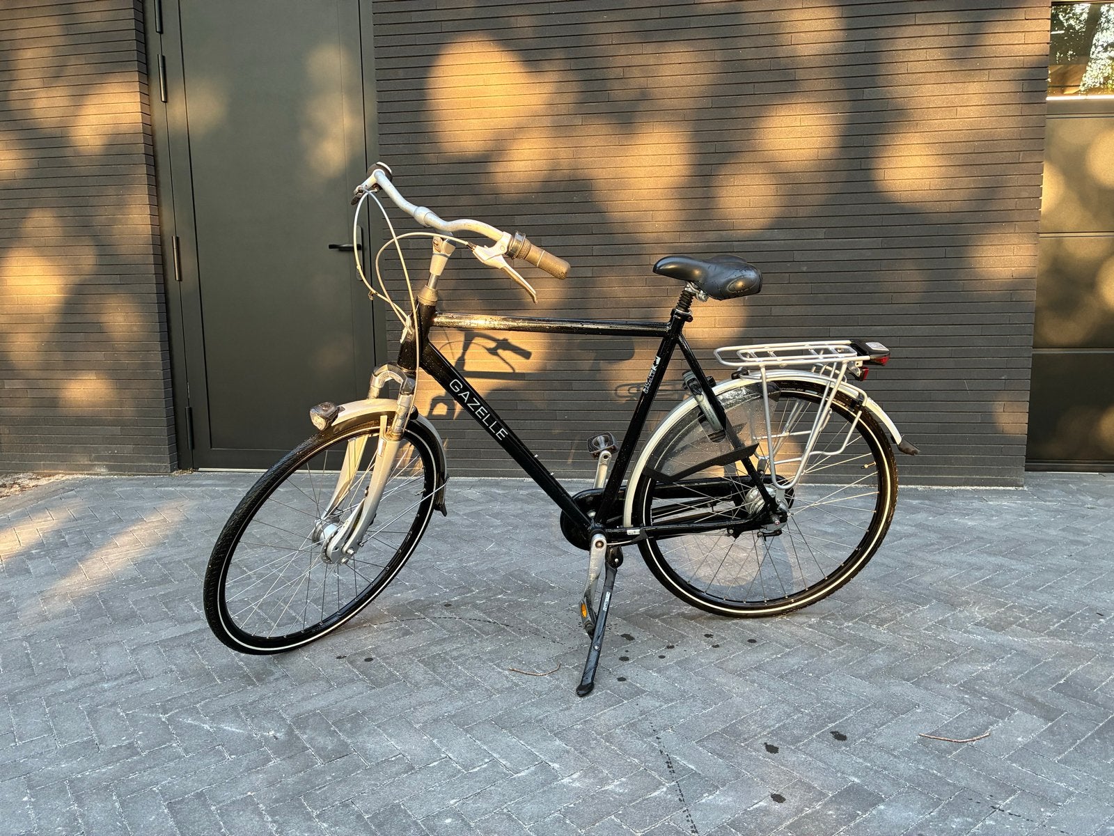 Gazelle paris fiets  - Zwart, 7 versnellingen, trommelrem, Ophalen, Gebruikt, Versnellingen, 57 tot 61 cm