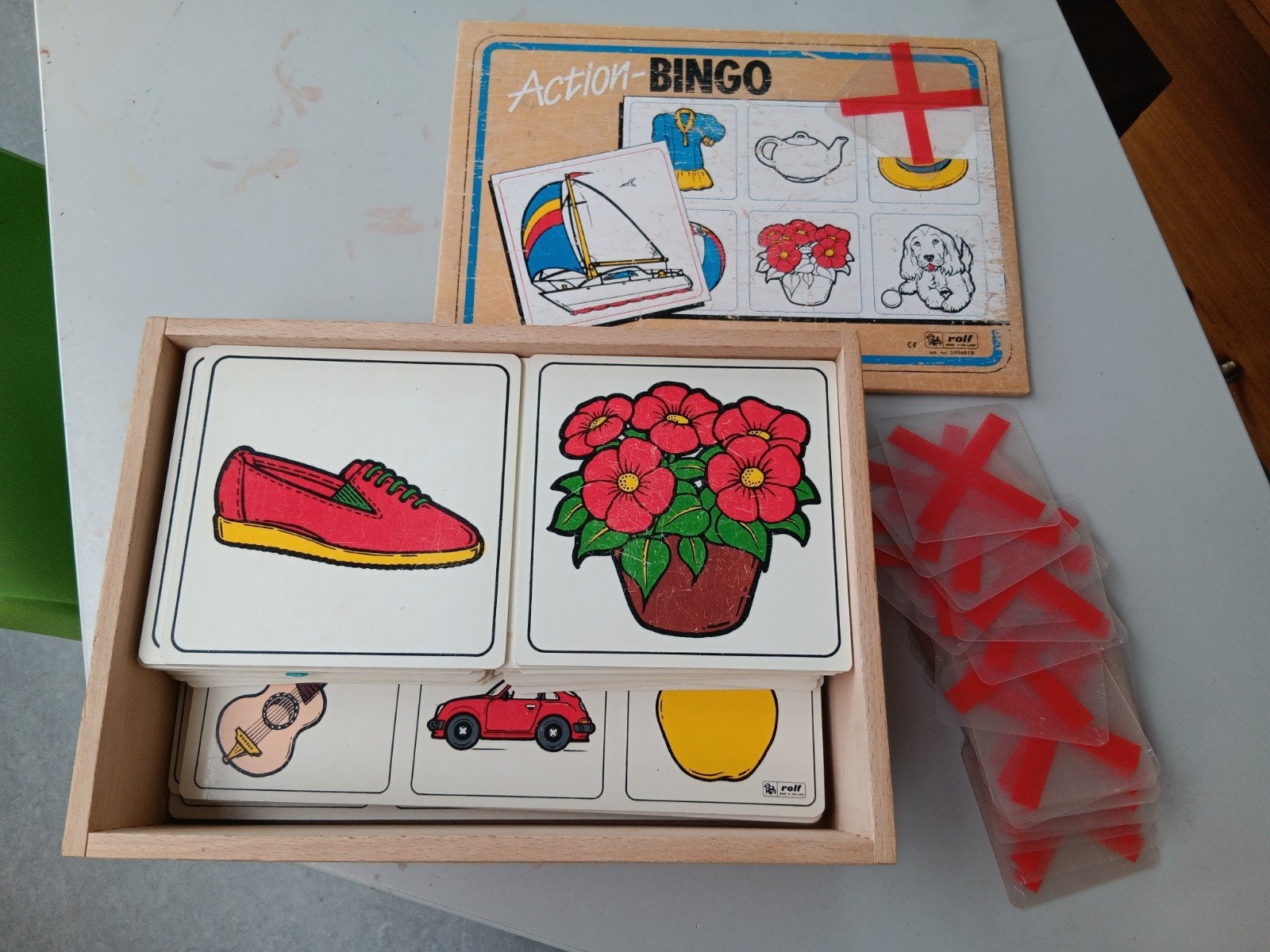 Houten kleuter Bingo Rolff, Ophalen