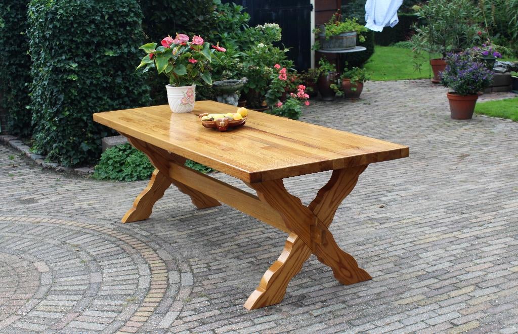 Prachtige eikenhouten eettafel, Huis en Inrichting, Tafels | Eettafels, Ophalen, Eikenhout, 50 tot 100 cm, Rechthoekig