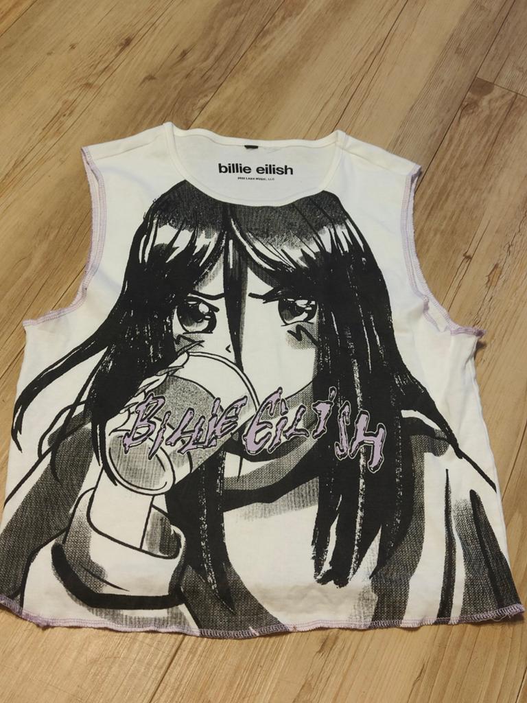 Wit hemdje Billie Eilish meisje maat 134 140, Kinderen en Baby's, Kinderkleding | Maat 134, Ophalen of Verzenden