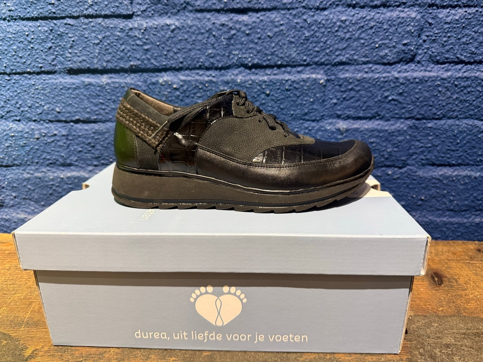 Durea maat 37, Schoenen met lage hakken, Verzenden, Zwart, Nieuw