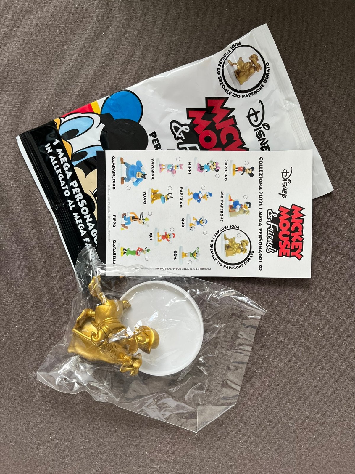 Zeldzame gouden Dagobert Duck figuur - Disney Donald Duck, Ophalen of Verzenden, Donald Duck, Nieuw, Beeldje of Figuurtje