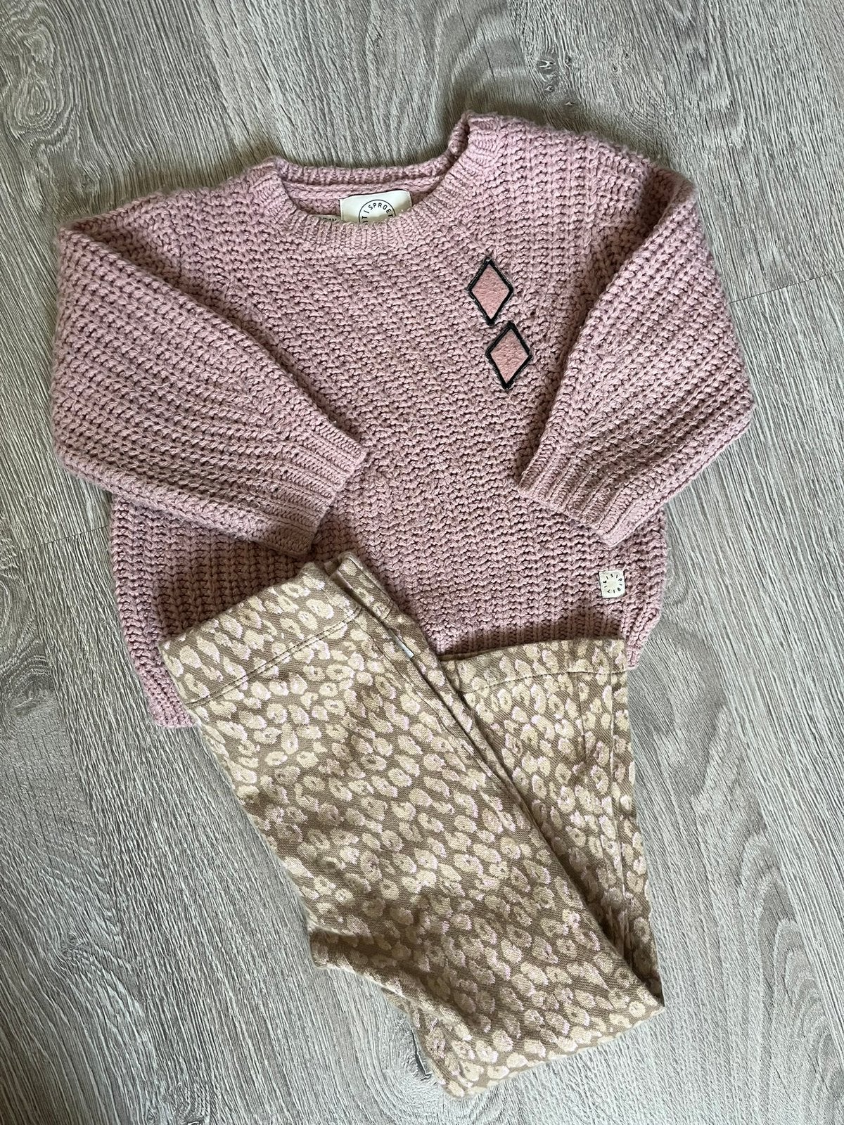 Sproet & sprout roze wollen trui mt 92, Ophalen of Verzenden, Zo goed als nieuw, Meisje, Trui of Vest