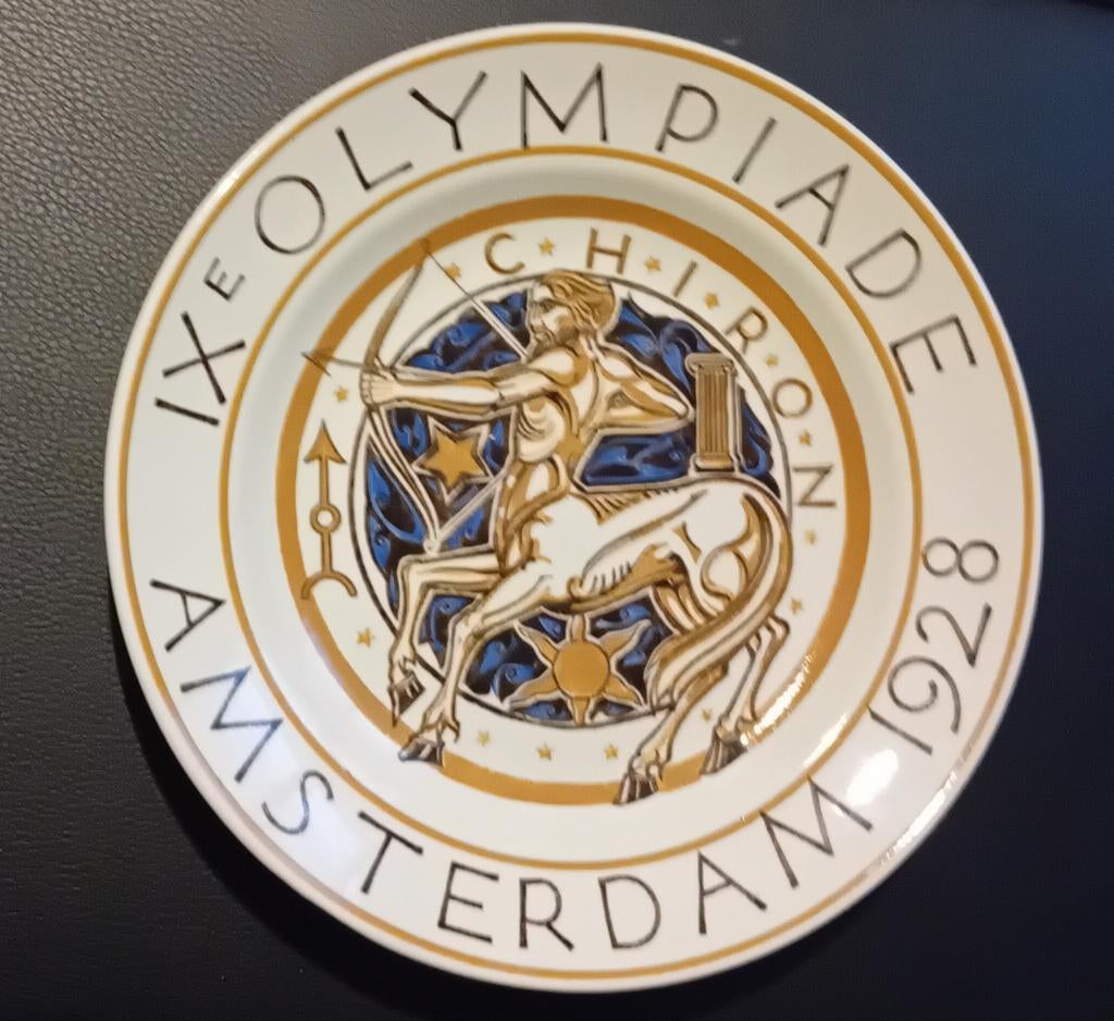 Olympische Spelen 1928 Amsterdam Bord is Helemaal Gaaf!, Ophalen of Verzenden