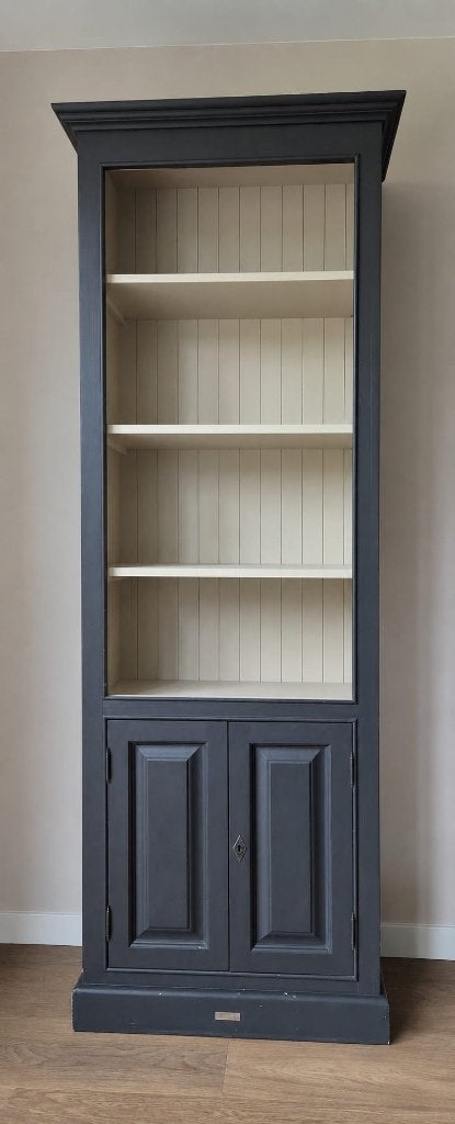 Boekenkast, Antraciet, Huis en Inrichting, Ophalen, Klassiek. Landelijk., 200 cm of meer, 50 tot 100 cm
