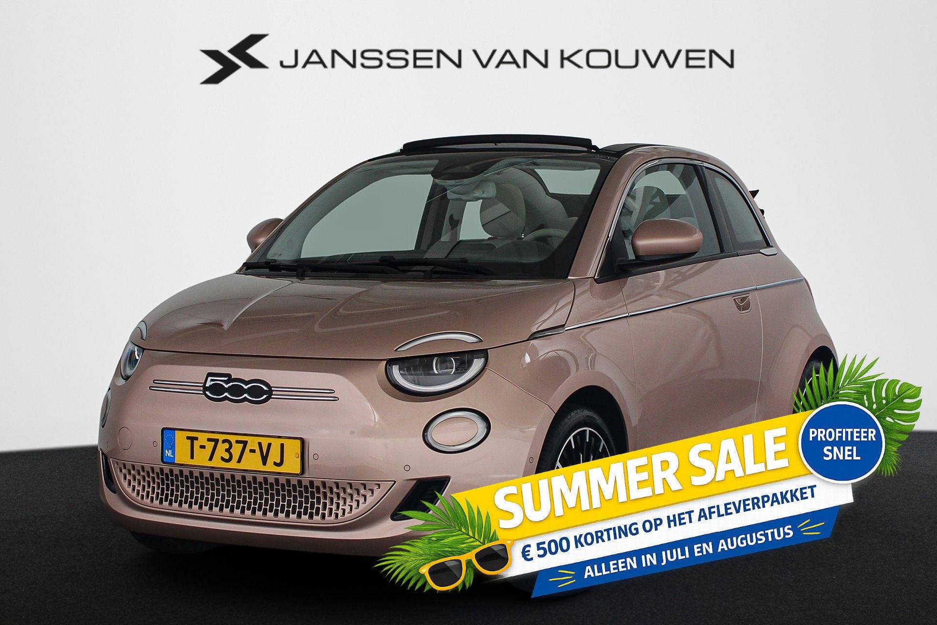 Fiat 500 C La Prima 42 kWh Cabrio SOH 97% Stoelverwarming Ac, Cabriolet, 4 stoelen, Automatische klimaatregeling, 299 km