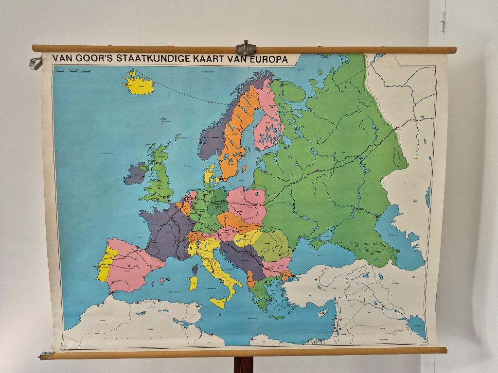Mooie schoolkaart van Europa, Ophalen of Verzenden, Aardrijkskunde