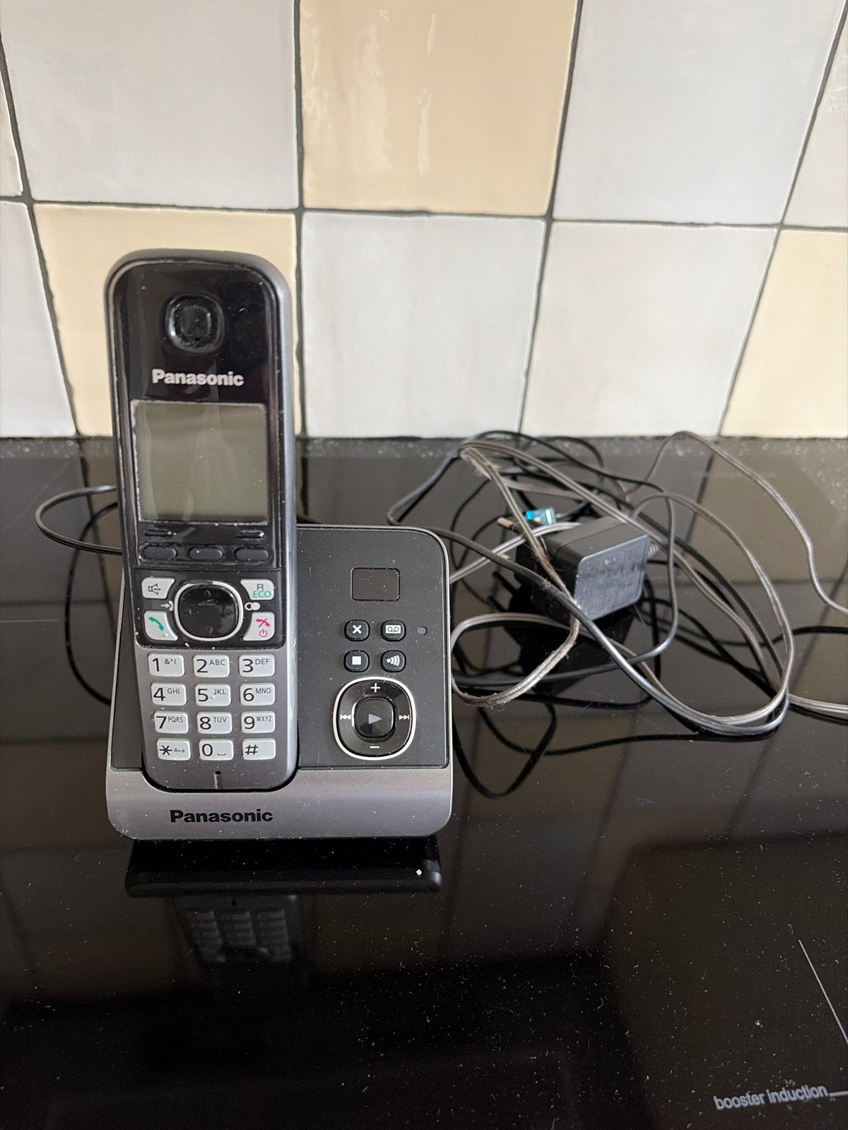 Panasonic Telefoon met voicemail - Zwart/Grijs, Ophalen of Verzenden, Gebruikt, 1 handset