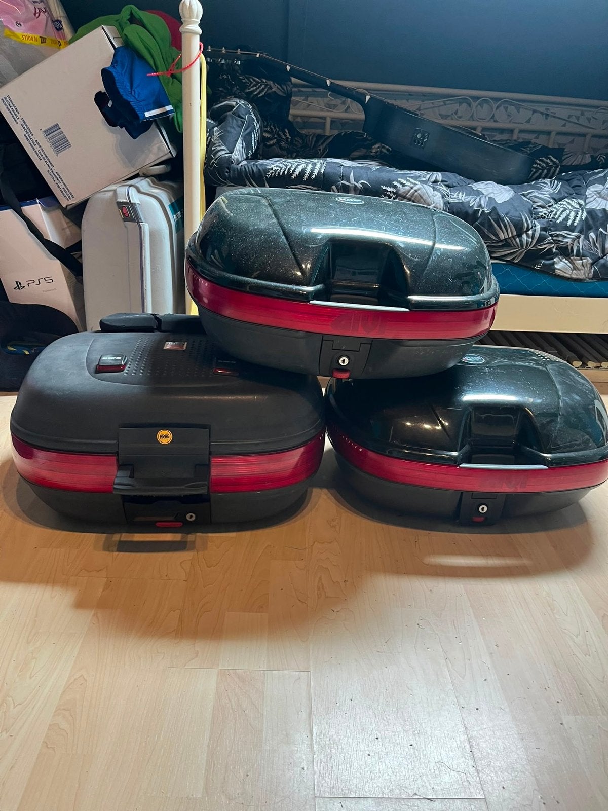 Givi Monokey Top- en Zijkoffers Set, Motoren, Ophalen, Gebruikt