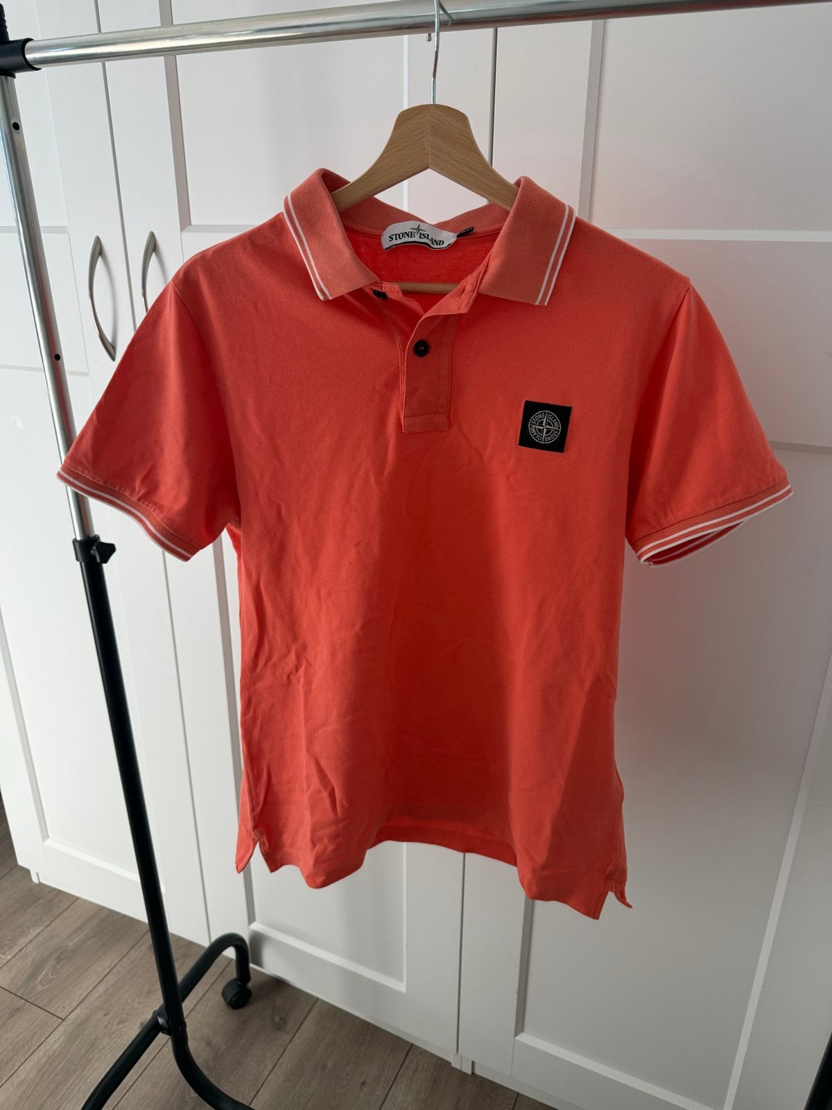 Stone Island Slim Fit Polo - Oranje - Maat L, Ophalen of Verzenden, Zo goed als nieuw, Maat 52/54 (L), Oranje