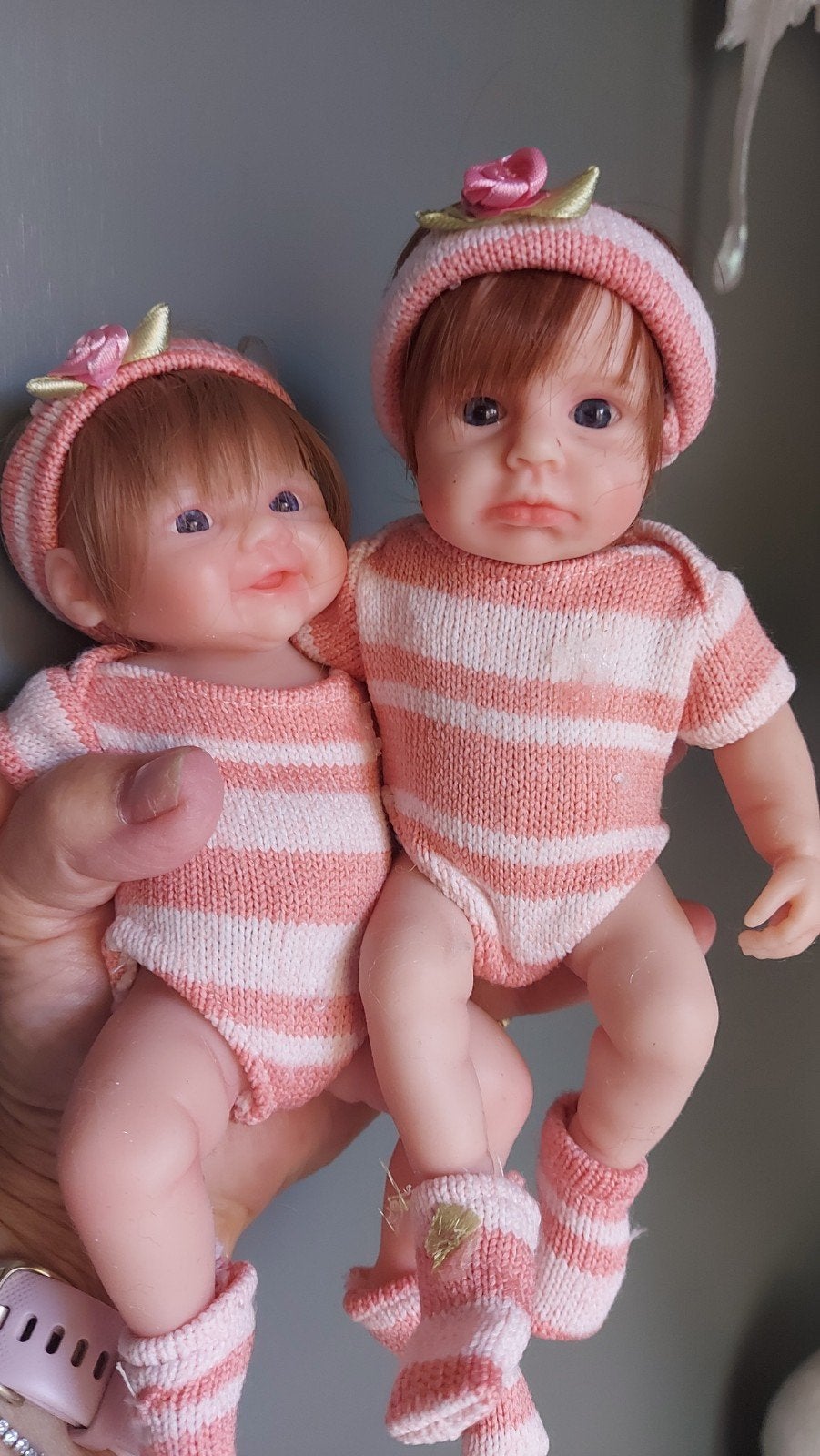 Twee schattige volledig siliconen baby's, Verzamelen, Poppen, Ophalen of Verzenden, Zo goed als nieuw, Pop