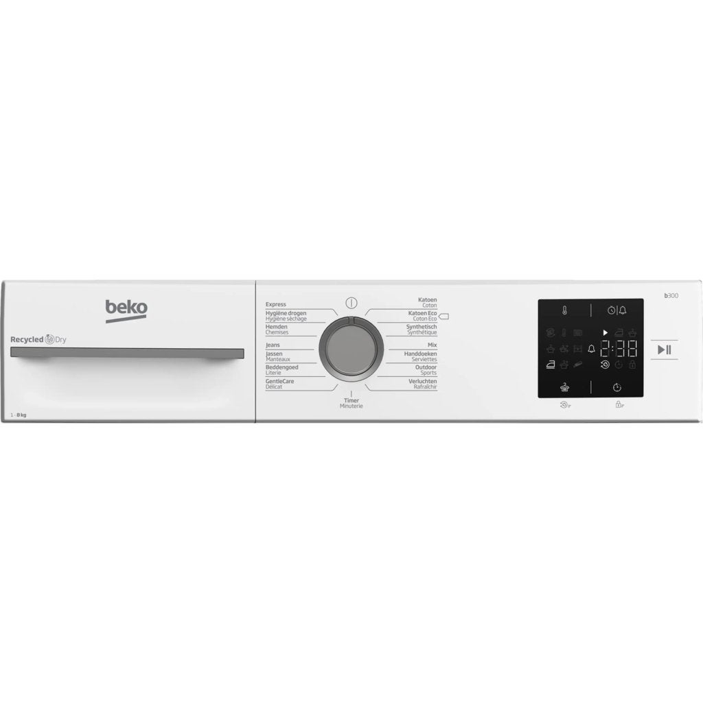Beko warmtepompdroger BM3T382WMM - 8 kg, Nieuwe Hemweg 6-7 1013 BG Amsterdam, Beko Nederland B.V., Minder dan 85 cm, Klantenservice@beko.nl