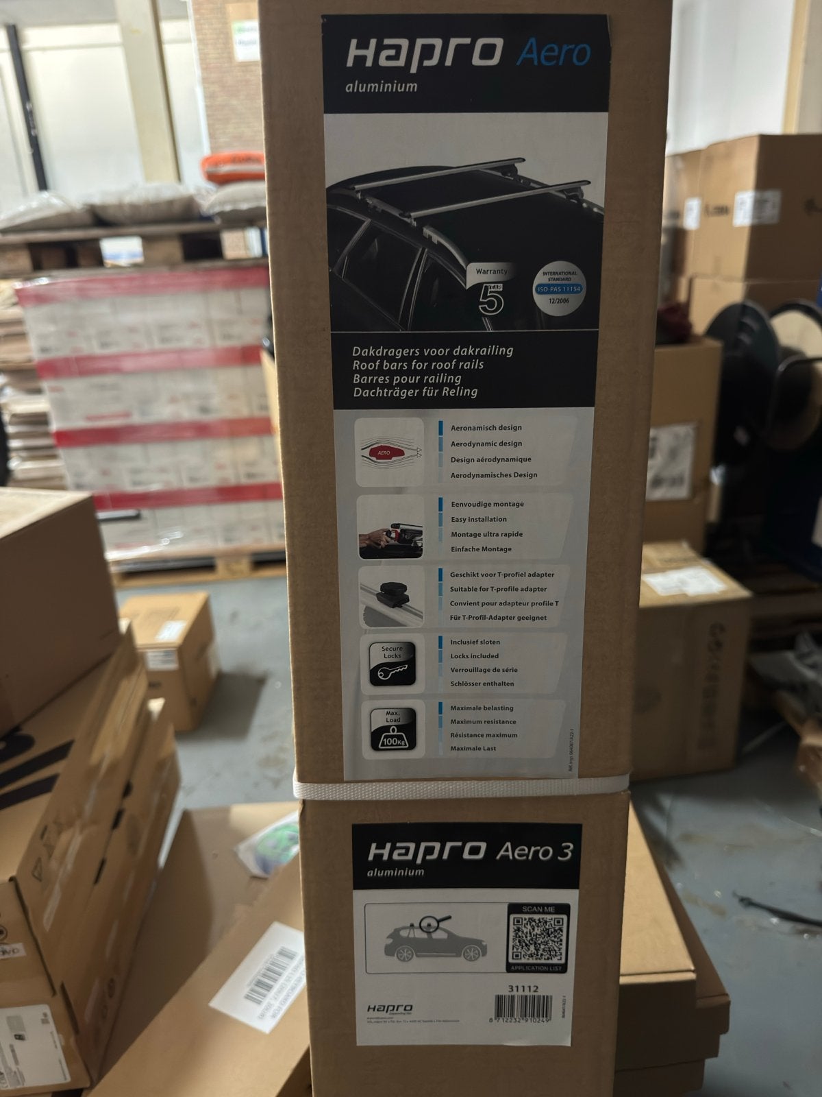 Hapro Aero Aluminium Dakdragers voor Dakrailing - Nieuw, Ophalen of Verzenden, Nieuw