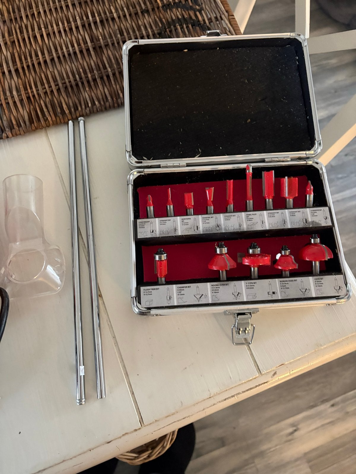Einhell Bovenfrees met Frezenset, Ophalen of Verzenden, Gebruikt, Elektrisch, Bovenfrees