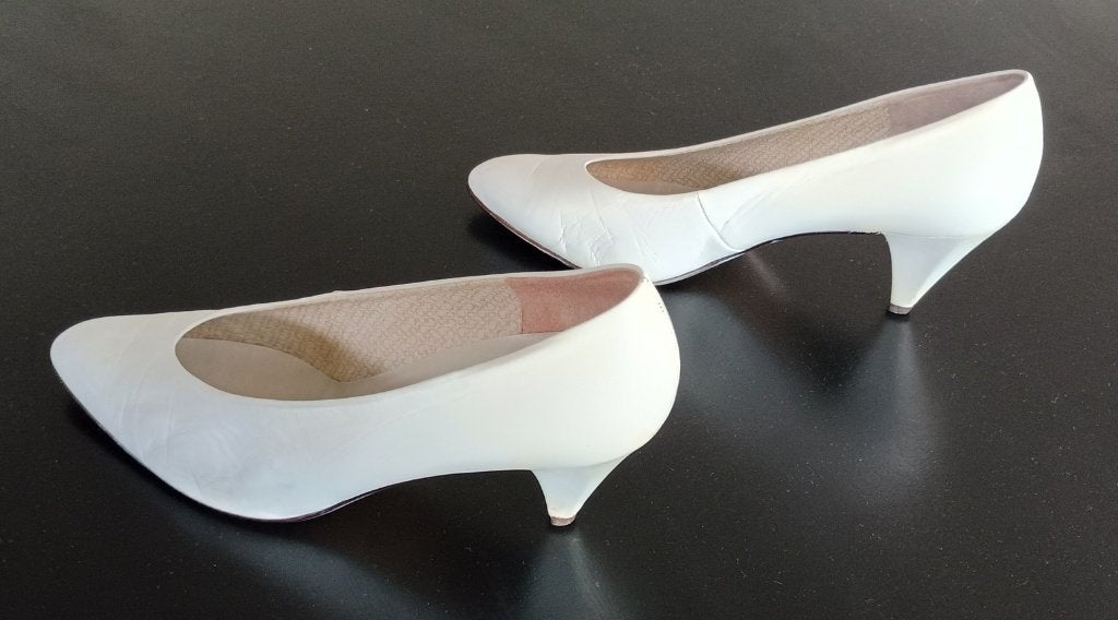 Gaby by Gabor leren pumps wit met hakje, maat 6., Kleding | Dames, Schoenen met lage hakken, Wit, Gedragen, Gaby by Gabor