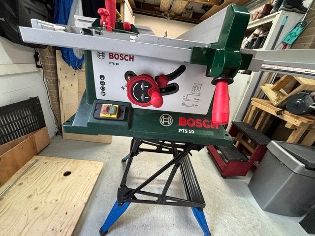 Bosch PTS10, Ophalen, Cirkelzaag, Zo goed als nieuw, 30 tot 70 mm