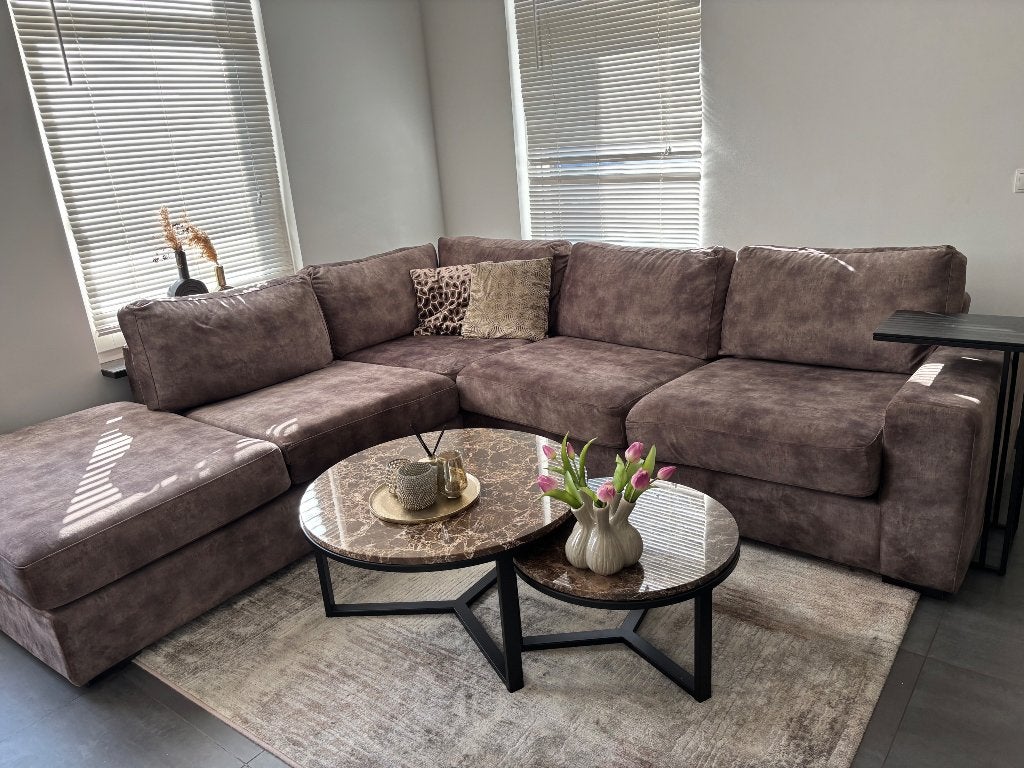 Goossens Hoekbank Lucca 285 bij 260, Huis en Inrichting, Banken | Bankstellen, Ophalen, 250 tot 300 cm, Nieuw, 150 cm of meer