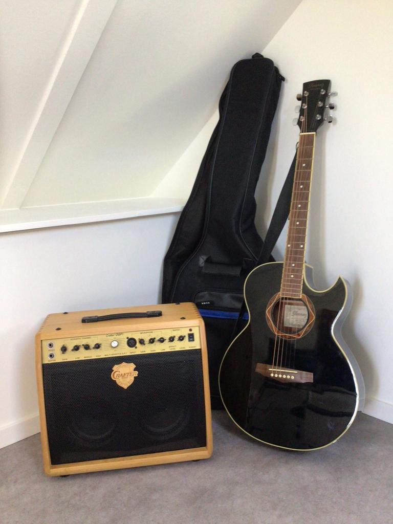 Ibanez Westerngitaar met Crafter DSPT Versterker, Muziek en Instrumenten, Ophalen, Zo goed als nieuw, Solid body, Ibanez